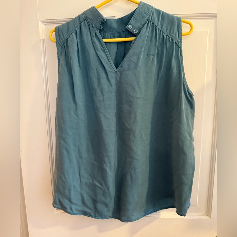 Anthropologie Sleeveless Blue Blouse